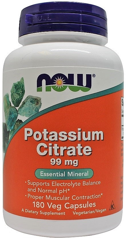 NOW Foods Potassium Citrate - 99mg - 180 vcaps