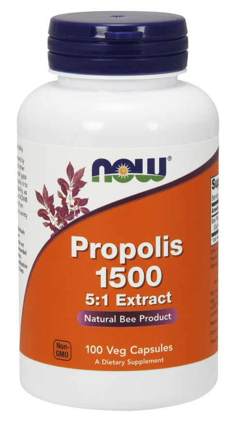 NOW Foods Propolis 5:1 Extract - 1500mg - 100 vcaps