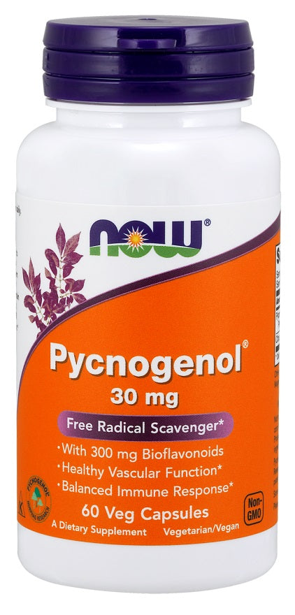 NOW Foods Pycnogenol with Acerola & Rutin Powder - 60mg - 50 vcaps