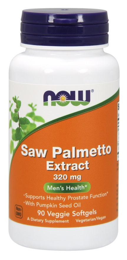 NOW Foods Saw Palmetto Extract with Pumpkin Seed Oil and Zinc - 80mg - 90 softgels