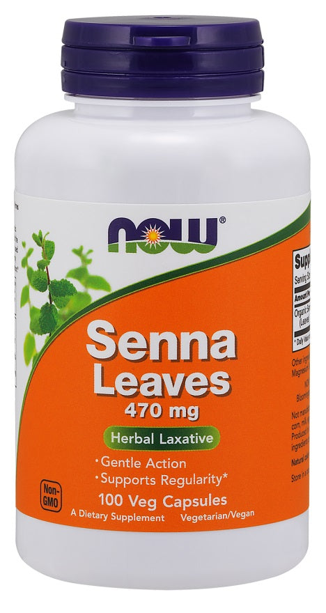 NOW Foods Senna Leaves - 470mg - 100 vcaps