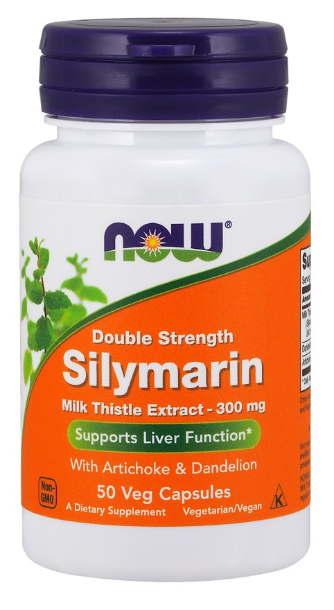 NOW Foods Milk Thistle Extract with Artichoke & Dandelion - 300mg Double Strength - 100 vcaps