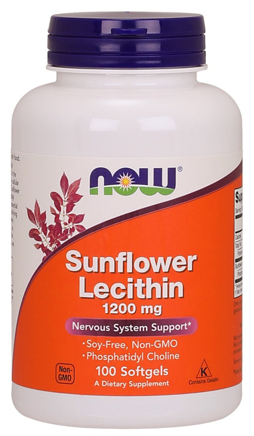 NOW Foods Sunflower Lecithin - 1200mg - 100 softgels