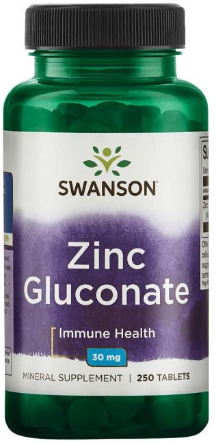 Swanson Zinc Gluconate - 30mg - 250 tablets