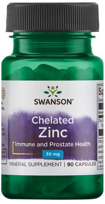 Swanson Chelated Zinc - 30mg - 90 caps