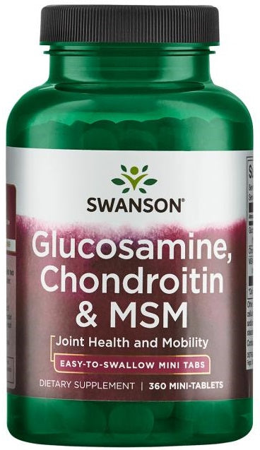 Swanson Glucosamine Chondroitin & MSM 360 mini-tablets- 360 mini tablets