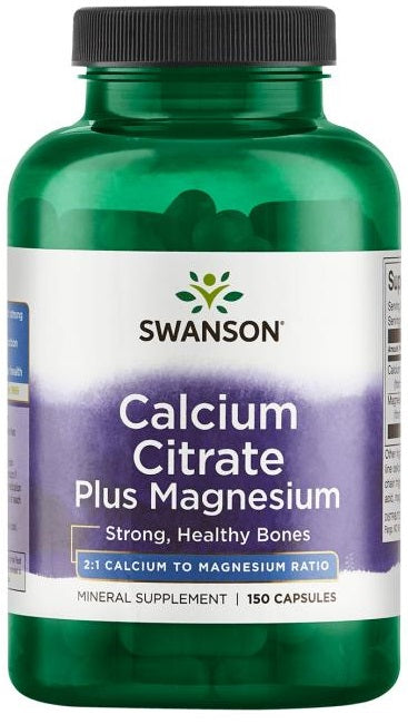 Swanson Calcium Citrate Plus Magnesium - 150 caps