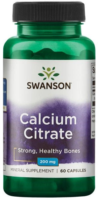 Swanson Calcium Citrate - 200mg - 60 caps