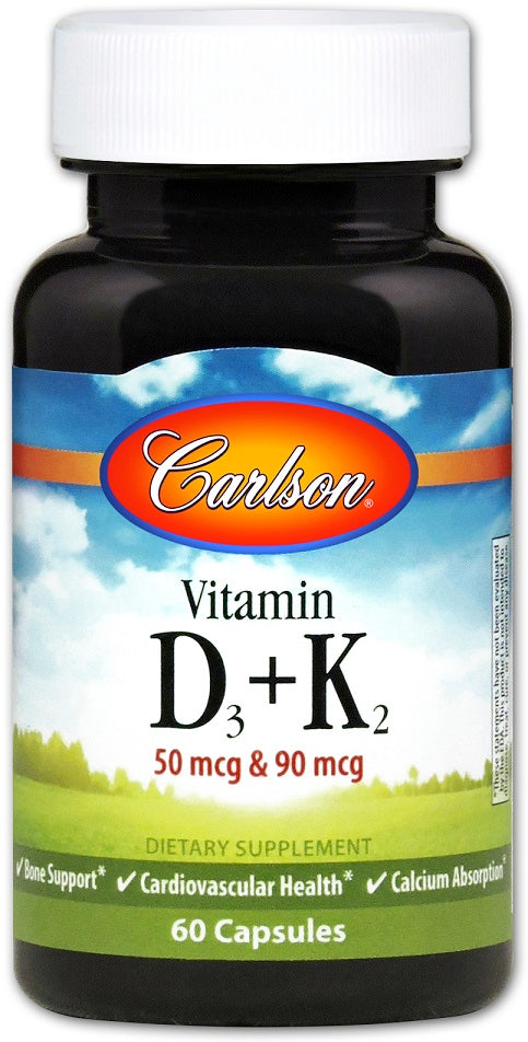 Carlson Labs Vitamin D3 + K2 - 60 caps