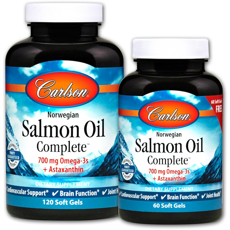 Carlson Labs Norwegian Salmon Oil - 180 + 50 softgels