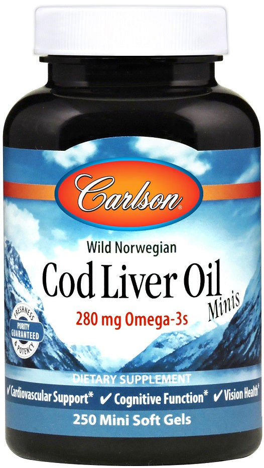 Carlson Labs Cod Liver Oil Minis - 280mg - 250 mini softgels