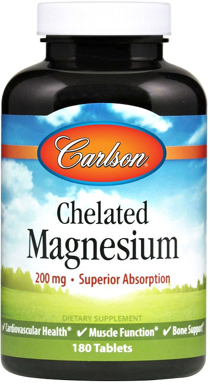 Carlson Labs Chelated Magnesium - 200mg - 180 tablets