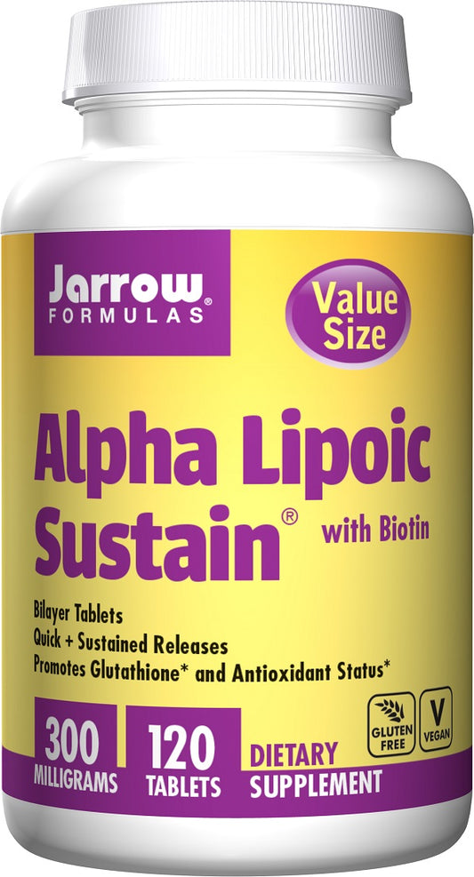Jarrow Formulas Alpha Lipoic Sustain - 300mg with Biotin - 120 tabs