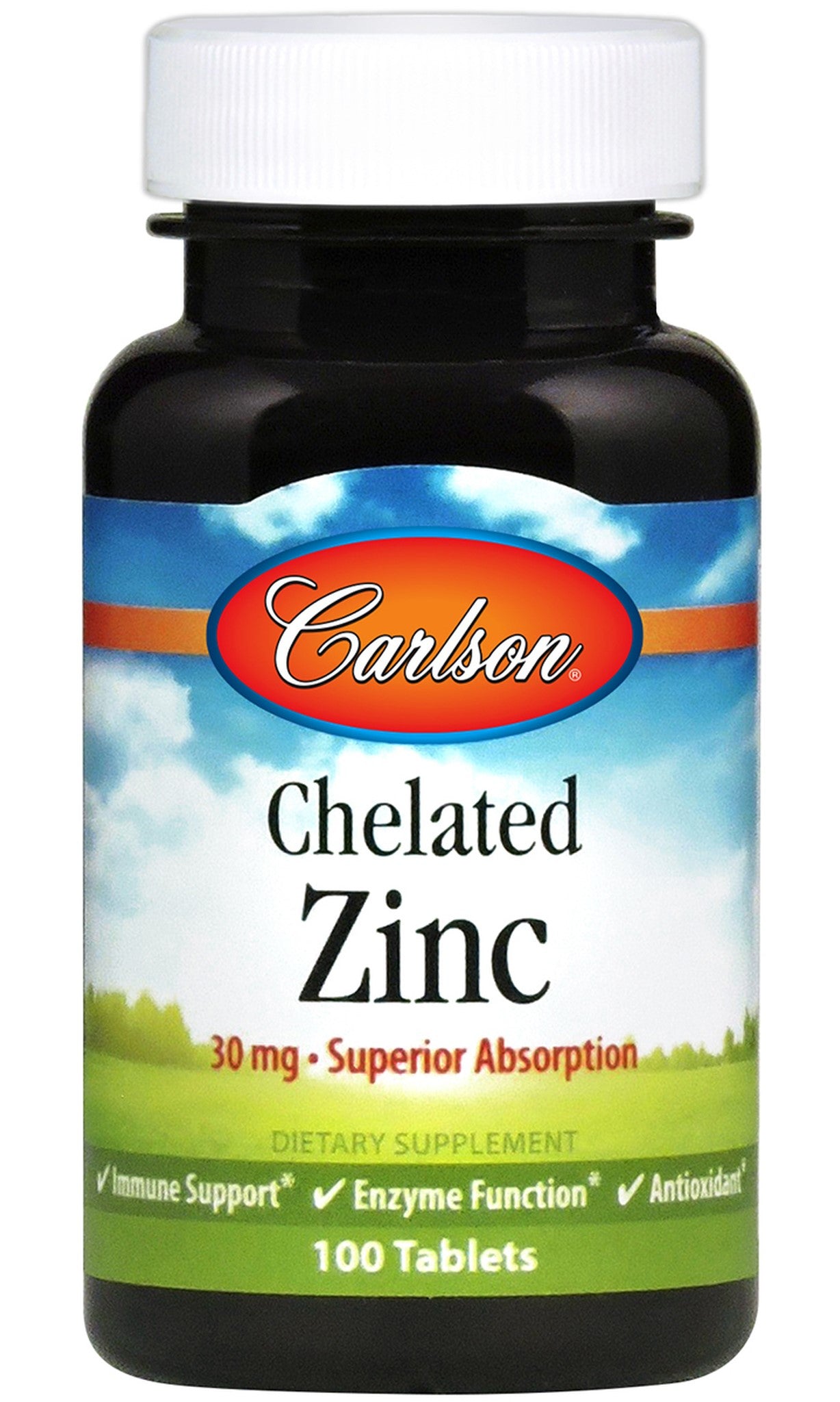 Carlson Labs Chelated Zinc - 30mg - 100 tablets