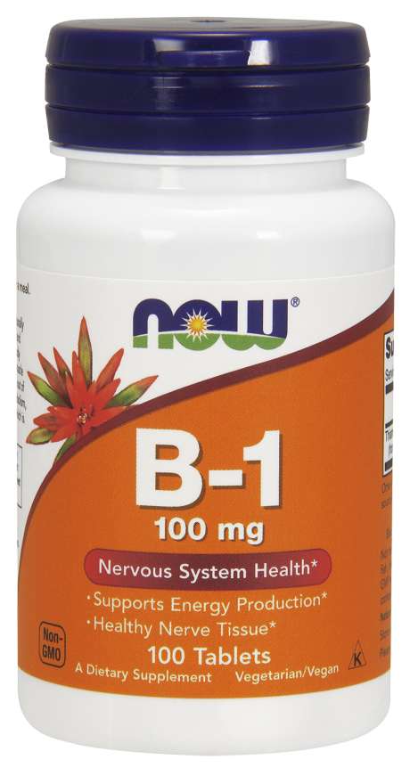 NOW Foods Vitamin B-1 Thiamine - 100mg - 100 tabs