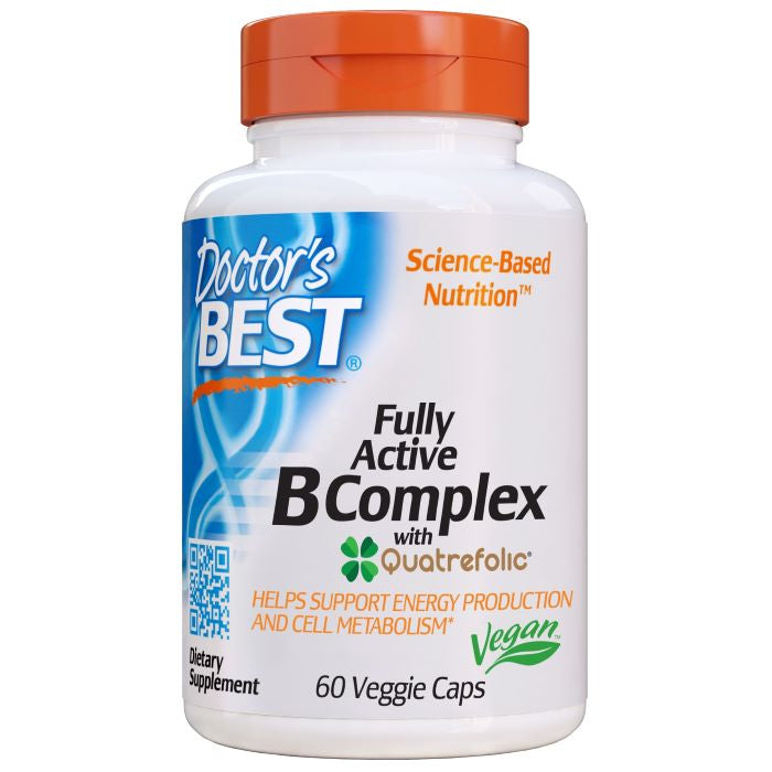 Doctor's Best Fully Active B-Complex with Quatrefolic - 30 vcaps