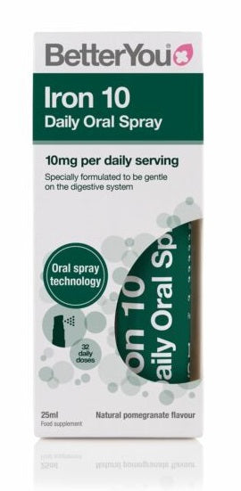 BetterYou Iron 10 Daily Oral Spray (10mg) - 25 ml.