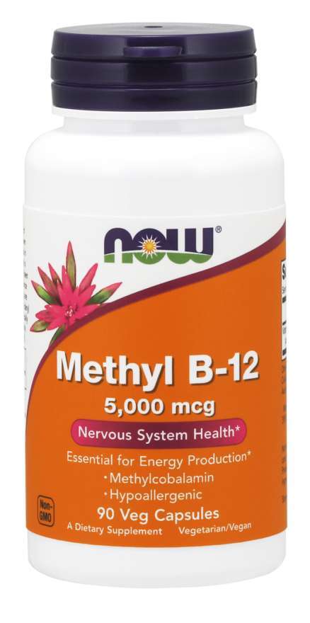 NOW Foods Methyl B-12 with Folic Acid - 5000mcg - 120 lozenges