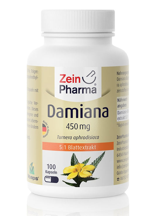 Zein Pharma Damiana - 450mg - 100 caps