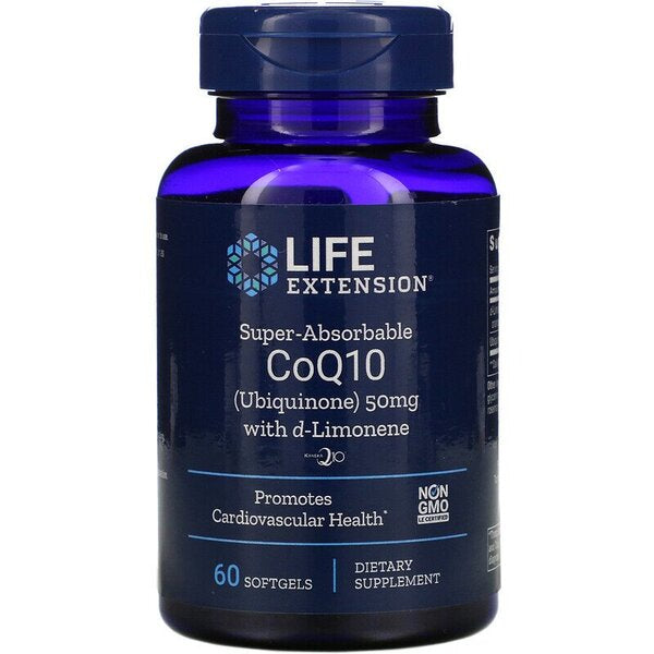 Life Extension Super Absorbable CoQ10 with d-Limonene - 50 mg - 60 Softgels