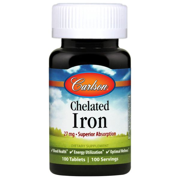 Carlson Labs Chelated Iron - 27mg - 100 tablets