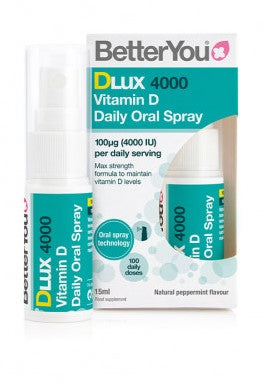 BetterYou DLux 4000 Daily Vitamin D Oral Spray - 15 ml.