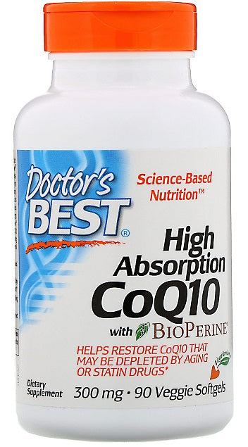 Doctor's Best High Absorption CoQ10 with BioPerine - 100mg - 120 softgels