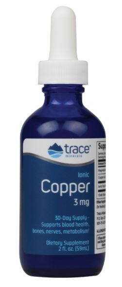 Trace Minerals Ionic Copper - 3mg - 59 ml.