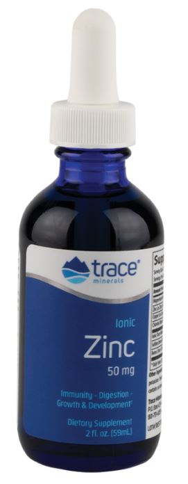 Trace Minerals Ionic Zinc - 50mg - 59 ml.