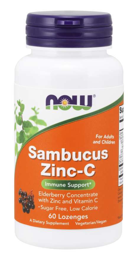 NOW Foods Sambucus Zinc-C  - 60 lozenges