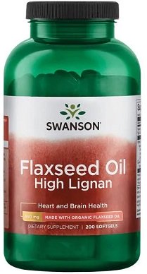 Swanson Flaxseed Oil High Lignan - 200 softgels