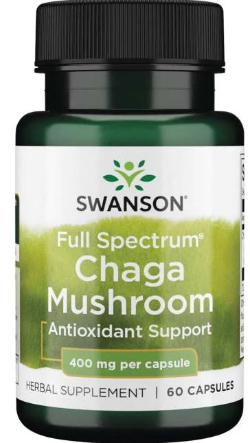 Swanson Full Spectrum Chaga Mushroom - 400mg - 60 caps