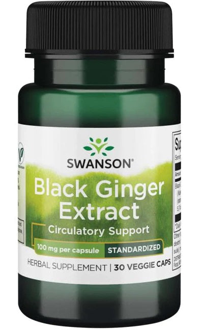 Swanson Black Ginger Extract - 100mg - 30 vcaps