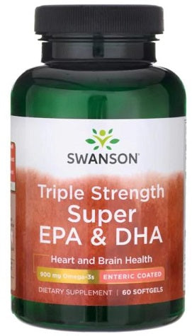 Swanson Triple Strength Super EPA & DHA - 900mg - 60 softgels