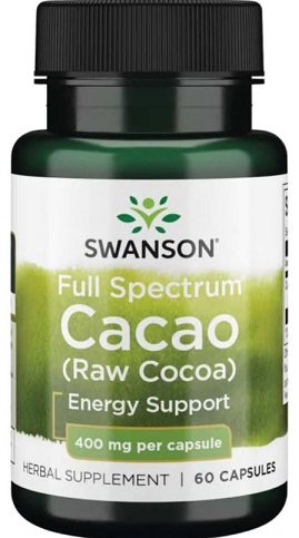 Swanson Full Spectrum Cacao (Raw Cocoa) - 400mg - 60 caps