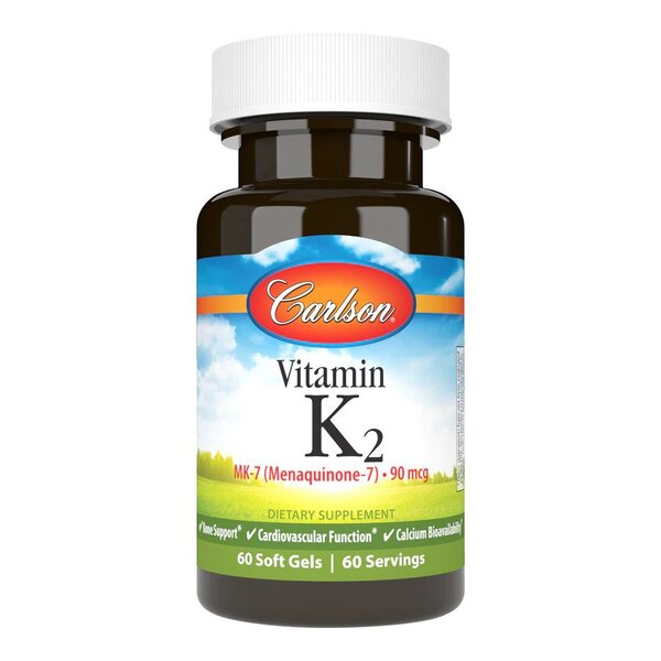 Carlson Labs Vitamin K2 MK-7 - 90mcg - 60 softgels