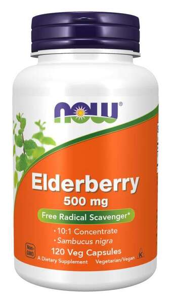 NOW Foods Elderberry - 500mg - 120 vcaps