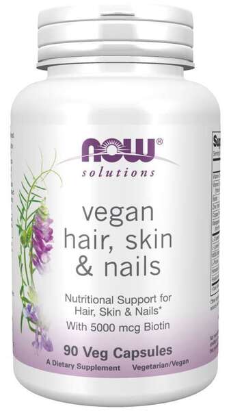 NOW Foods Vegan Hair Skin & Nails - 90 vcaps