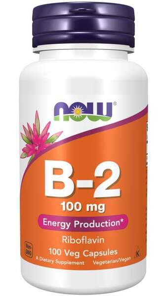 NOW Foods Vitamin B-2 Riboflavin - 100mg - 100 vcaps