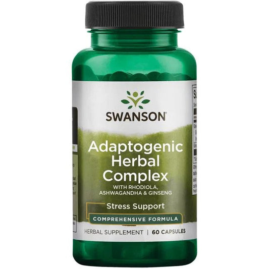 Swanson Adaptogenic Herbal Complex with Rhodiola Ashwagandha & Ginseng - 60 caps