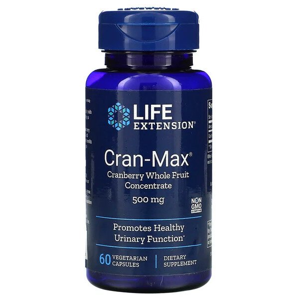 Life Extension Cran-Max Cranberry Whole Fruit Concentrate - 500mg - 60 vcaps