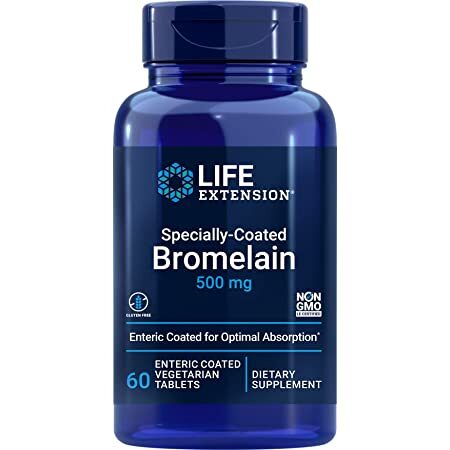 Life Extension Specially-Coated Bromelain - 500mg - 60 enteric coated vegetarian tabs