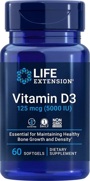 Life Extension Vitamin D3 - 5000IU - 60 softgels