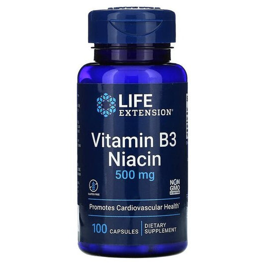 Life Extension Vitamin B3 Niacin - 500mg - 100 caps