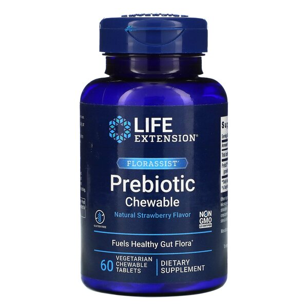 Life Extension Florassist Prebiotic Chewable - 60 vegetarian chewable tabs