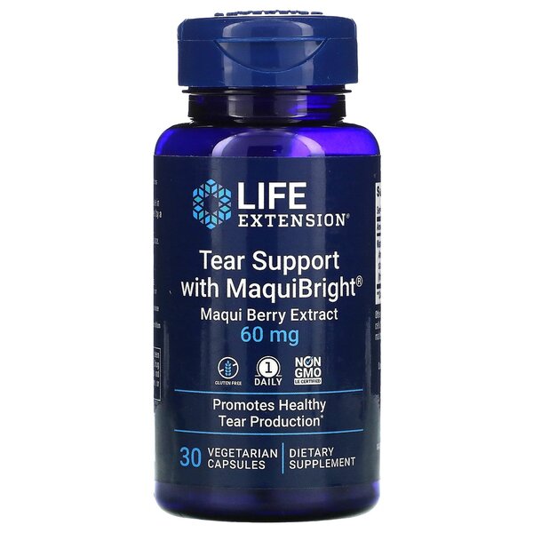 Life Extension Tear Support with MaquiBright (Maqui Berry Extract) - 60mg - 30 vcaps