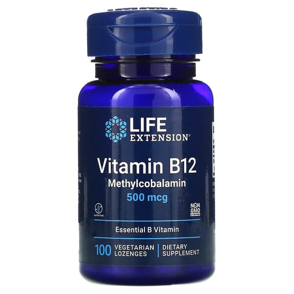 Life Extension Vitamin B12 Methylcobalamin - 500mcg - 100 vegetarian lozenges