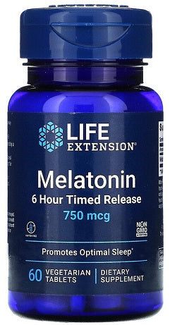Life Extension Life Extension Melatonin 6 Hour Timed Release 300mcg - 100 vegetarian tabs