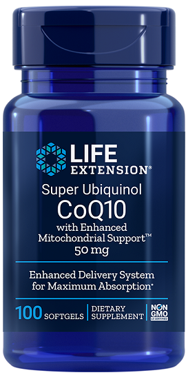 Life Extension Super Ubiquinol CoQ10 with Enhanced Mitochondrial Support - 100mg - 30 softgels