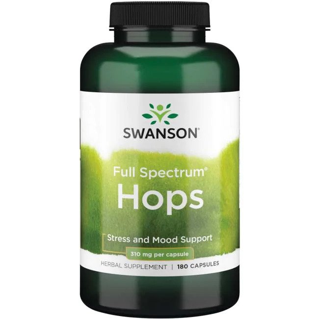 Swanson Full Spectrum Hops - 620mg - 180 caps